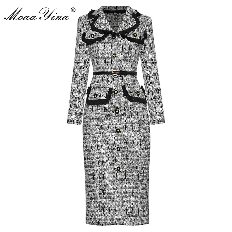 Fashion Designer dress Spring Women Dress Tassel turn-down collar Long sleeve Single-breasted Belt Package hip Dresses 210524, White
Fashion Designer dress Spring Women Dress Tassel turn-down collar Long sleeve Single-breasted Belt Package hip Dresses 210524, White
