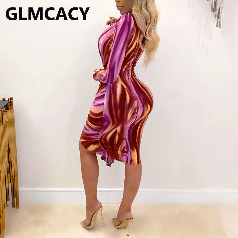 Women Long Sleeve Plunge V-neck Ruched Bodycon Dress Sexy & Club Night Out Dresses 210702