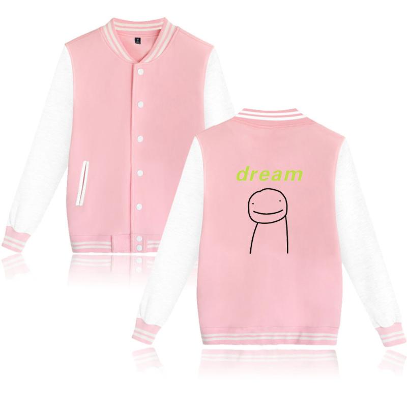 Harajuku Dreamwastaken Zip Up Baseball Men's Jackets Streetwear Merch Hoodie Funny Clothes Sweatshirt Hip Hop Dream Smp