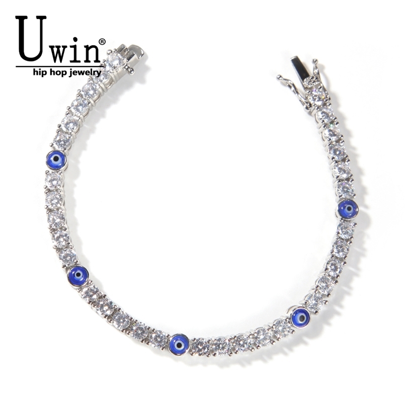 Uwin Tennis Bracelet 4mm Turkish Blue Eyes AAA CZ Iced Out Luxury Bangles Wholesale Women Jewelry 210918
Uwin Tennis Bracelet 4mm Turkish Blue Eyes AAA CZ Iced Out Luxury Bangles Wholesale Women Jewelry 210918