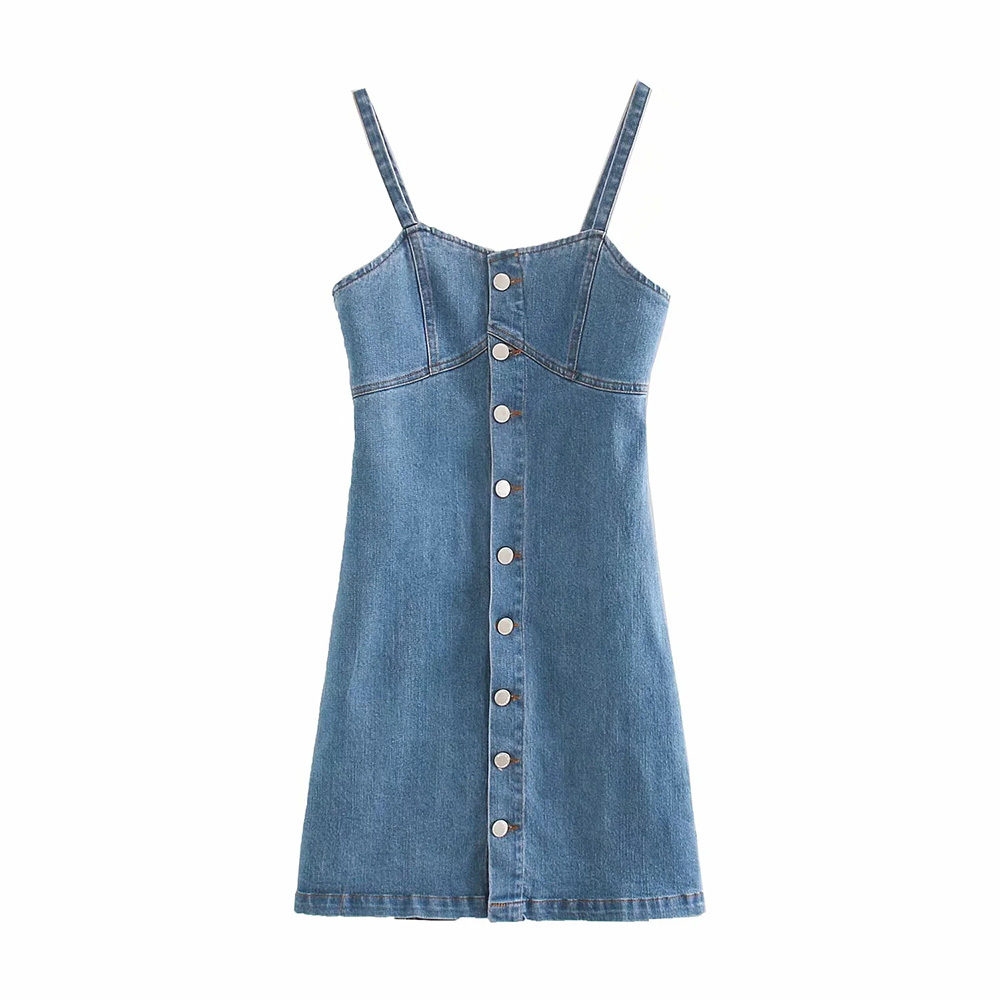 BBWM Spaghetti Strap Denim Dress Women Streetwear A Line Button Up Dress Female Sexy Sleeveless Summer Mini Dresses Robes 210520, Black
BBWM Spaghetti Strap Denim Dress Women Streetwear A Line Button Up Dress Female Sexy Sleeveless Summer Mini Dresses Robes 210520, Black