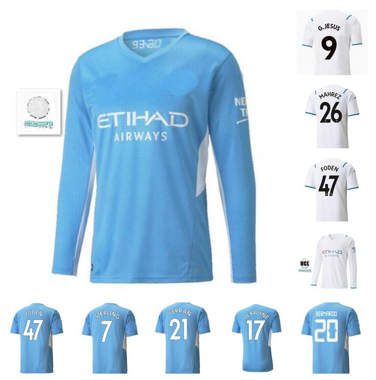 21 22 CITY DE BRUYNE STERLING FERRAN MAN away soccer jerseys WHITE FODEN 2021 2022 G.JESUS BERNARDO MAHREZ GUNDOGAN long sleeve football shirt
21 22 CITY DE BRUYNE STERLING FERRAN MAN away soccer jerseys WHITE FODEN 2021 2022 G.JESUS BERNARDO MAHREZ GUNDOGAN long sleeve football shirt