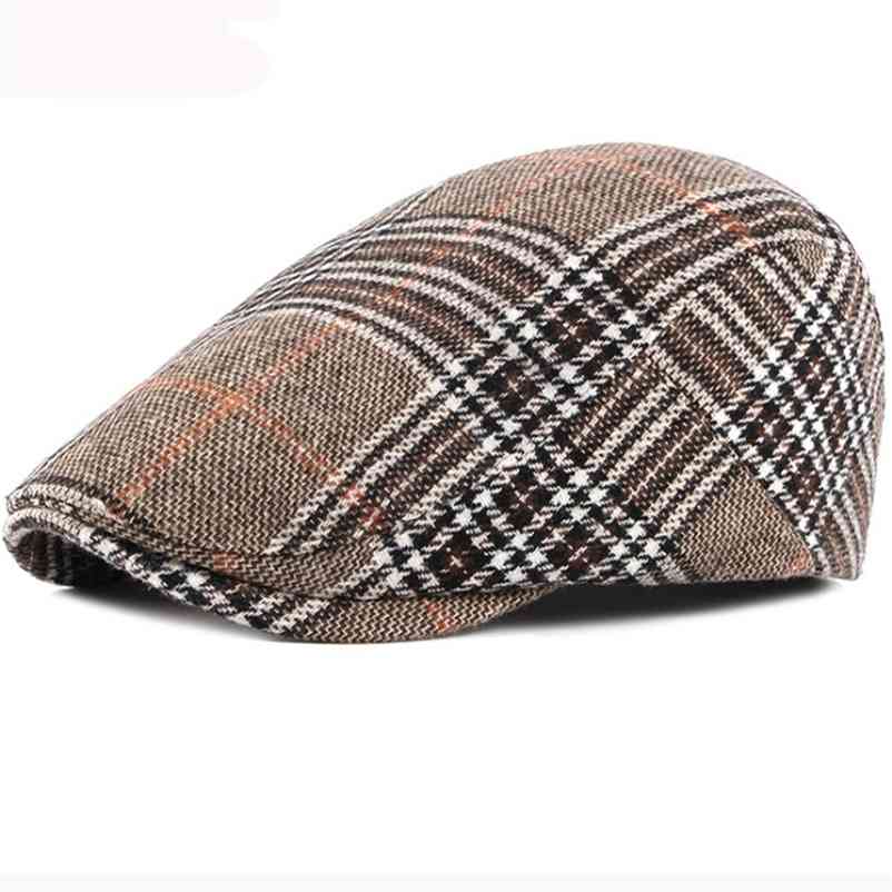 HT2836 Autumn Winter Hat Men Women Wool Beret Vintage Plaid Ivy sboy Flat Cap Retro Mens s Artist Painter Male 210429, Navy blue
HT2836 Autumn Winter Hat Men Women Wool Beret Vintage Plaid Ivy sboy Flat Cap Retro Mens s Artist Painter Male 210429, Navy blue
