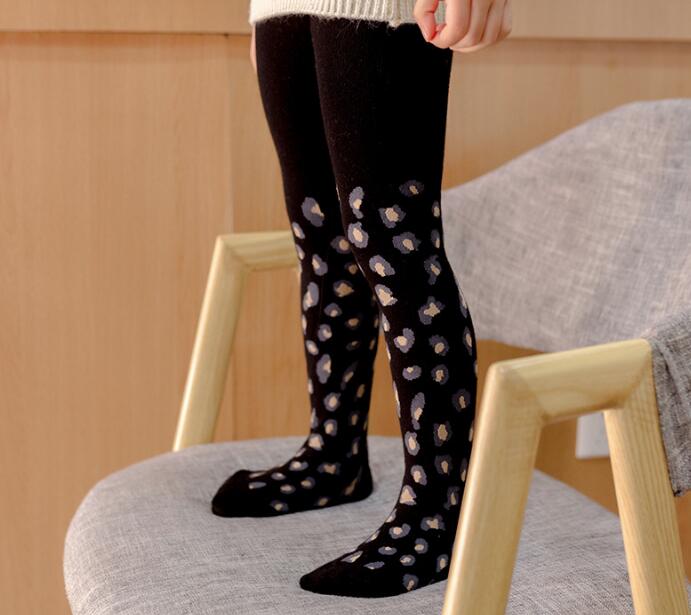 Tights For Children Leopard Printing Pantyhose Cotton Girls Stockings Toddler Tights Baby Kid Underwear GC625