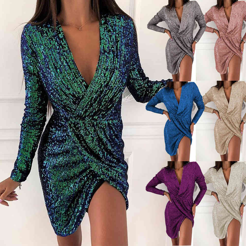 Green Sequined Club Dress Sexy Split Long Sleeve Mini Spring Women Dresses Elegant Plus Size 5XL Party Short Vestido Femme 210507, Black
Green Sequined Club Dress Sexy Split Long Sleeve Mini Spring Women Dresses Elegant Plus Size 5XL Party Short Vestido Femme 210507, Black