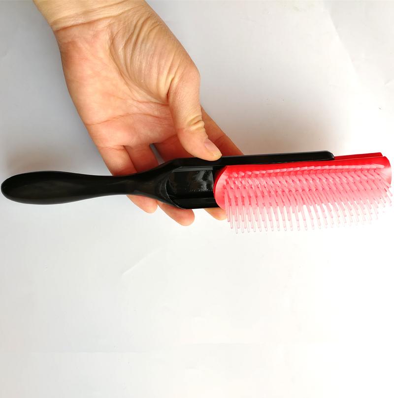 Handcraft 9-Row Detangling HairBrush Double Side Control Edge Comb Straight Curly Wet Hair Scalp Massage Brush Brushes1