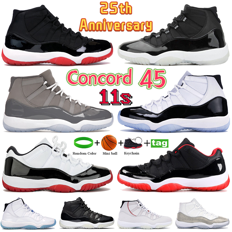 High low 11 11s New 25th Anniversary Basketball Shoes concord 45 cool grey Men Women Sneakers bred legend blue Trainers with Keychain, Bubble wrap packaging
High low 11 11s New 25th Anniversary Basketball Shoes concord 45 cool grey Men Women Sneakers bred legend blue Trainers with Keychain, Bubble wrap packaging