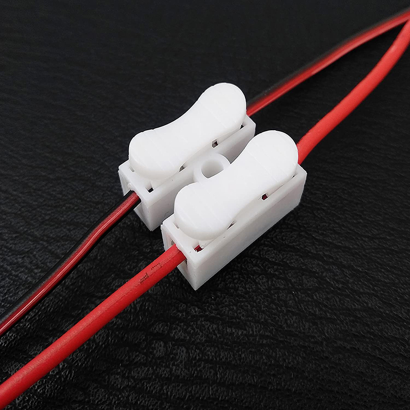 50Pcs CH-2 CH-3 Spring Wire Quick Connector Lighting Accessories 2P 3P Electrical Crimp Terminals Block Splice Cable Clamp Easy Fit Led Strip free shi