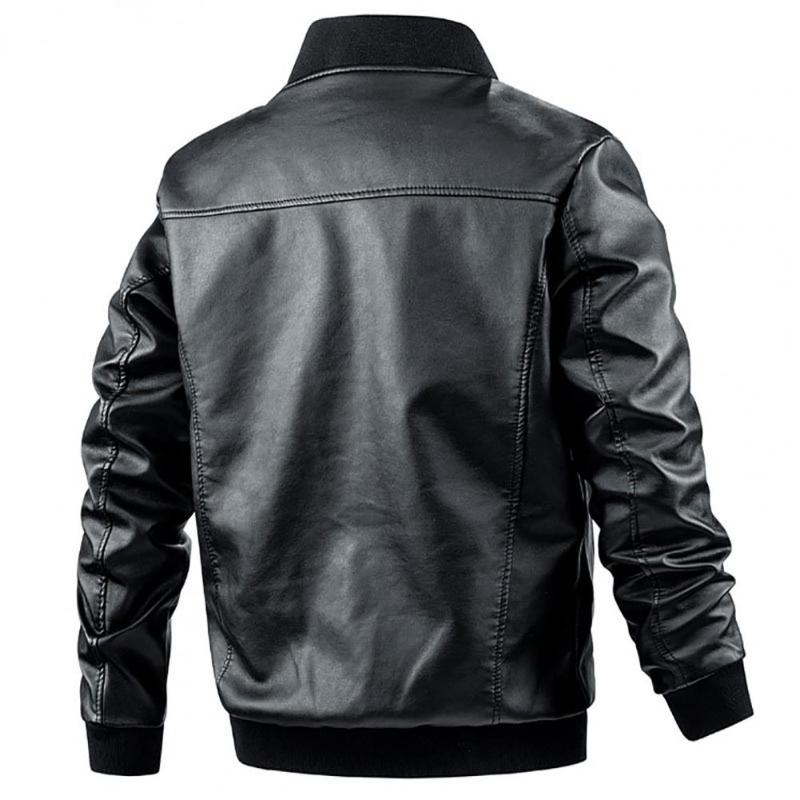 Men's Jackets Zipper Cardigan Mens Jackets/Coats Bomber Coat Winter Windproof Motor Biker Style Long Sleeve Men Jacket For Daily Wear