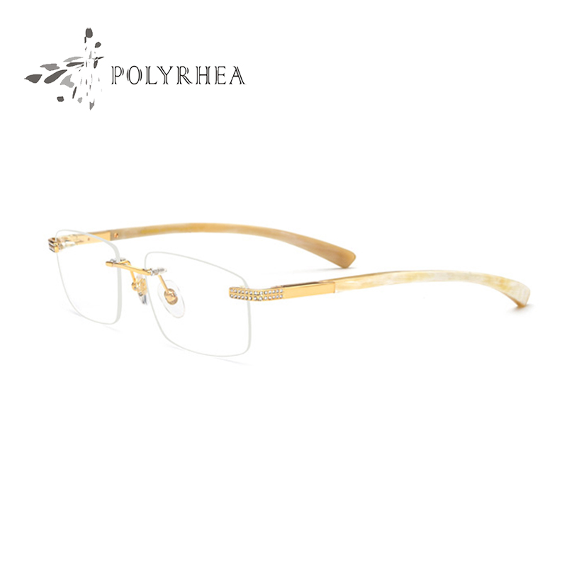 Black White Diamond Pure Natural Buffalo Horn Glasses Frames Men Women Brand Designer Rimless Spectacle Frame With Box And Cases
Black White Diamond Pure Natural Buffalo Horn Glasses Frames Men Women Brand Designer Rimless Spectacle Frame With Box And Cases