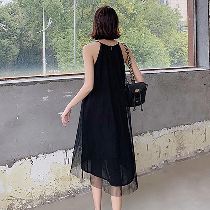 Casual Dresses Summer Temperament Black Dress Women Solid Color Sleevelesses Loose Chiffon Vestidos W1, Black;gray
Casual Dresses Summer Temperament Black Dress Women Solid Color Sleevelesses Loose Chiffon Vestidos W1, Black;gray