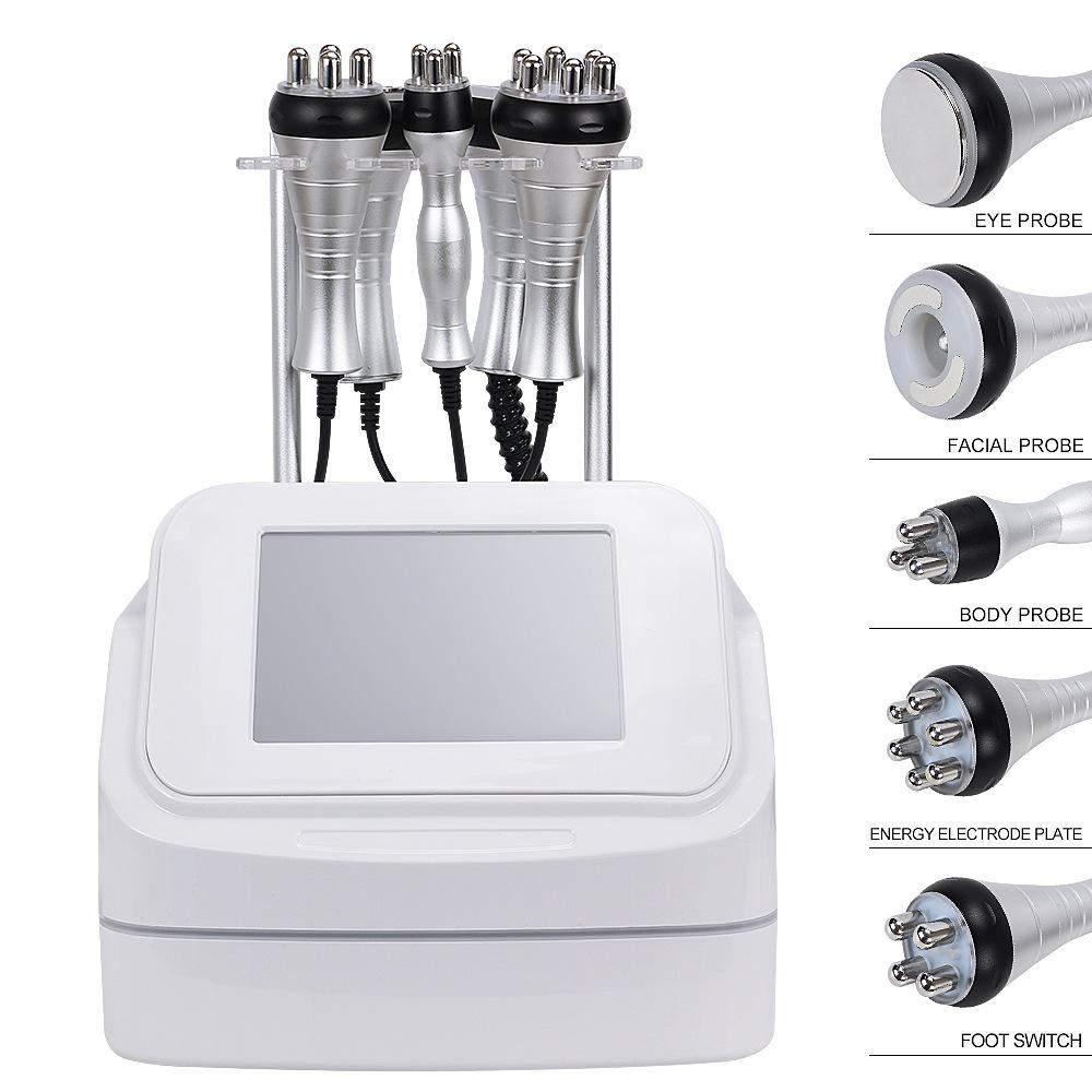 High quality Beauty Ultrasonic 5 in 1 slimming Machine Newest mini Portable 40k cavitation 5Handles Home And Salon Of SPA Rf Vacuum Massager Equipment