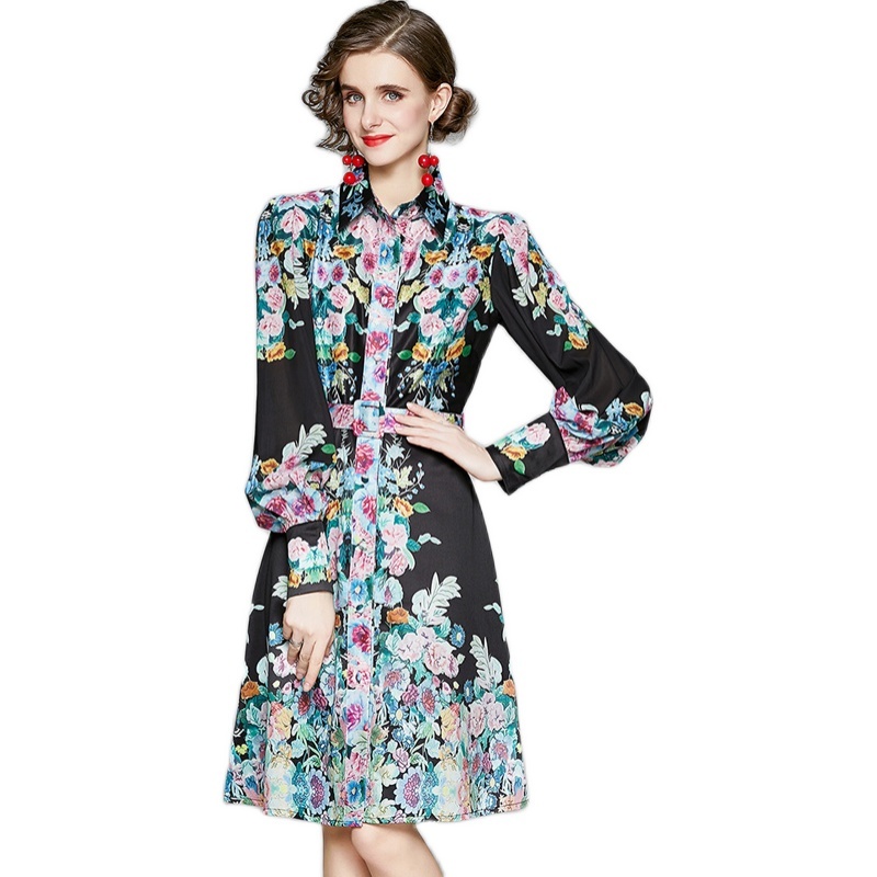 Women Spring Designer Elegant Floral Shirt Dress Sexy Casual Office Party Robe Female Vintage Printed Dress Vestidos With Belted 210525, Creamy-white
Women Spring Designer Elegant Floral Shirt Dress Sexy Casual Office Party Robe Female Vintage Printed Dress Vestidos With Belted 210525, Creamy-white