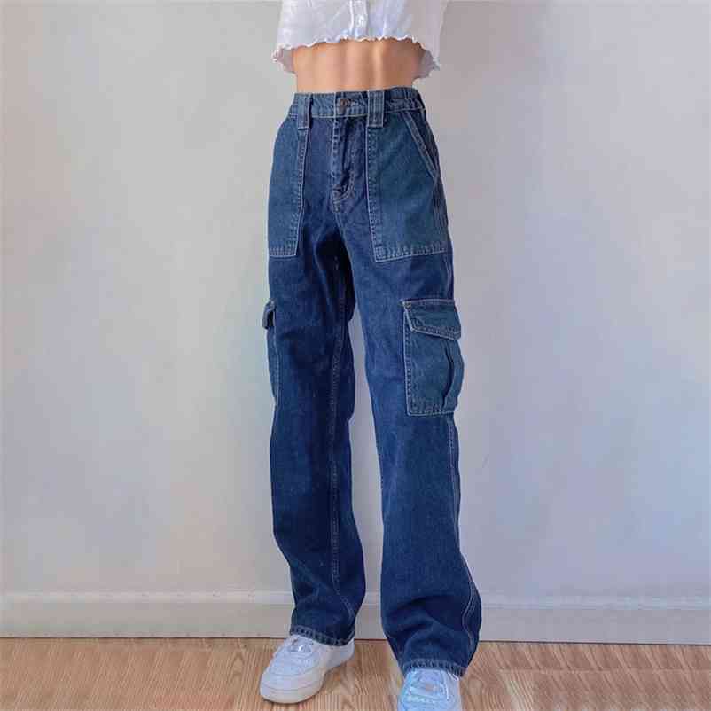 JMPRS High Waist Women Jeans Spring Preppy Style Pockets Baggy Denim Pants Casual Blue Patchwork Pocket Streetwear Trousers 210629
JMPRS High Waist Women Jeans Spring Preppy Style Pockets Baggy Denim Pants Casual Blue Patchwork Pocket Streetwear Trousers 210629