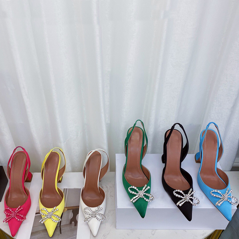 Amina designer Pointy hi heeled Womens sandals bow Rhinestone buckle decoration Dress Shoes 10CM heels sexy party wedding women shoe quality sandal with box, Sky blue
Amina designer Pointy hi heeled Womens sandals bow Rhinestone buckle decoration Dress Shoes 10CM heels sexy party wedding women shoe quality sandal with box, Sky blue