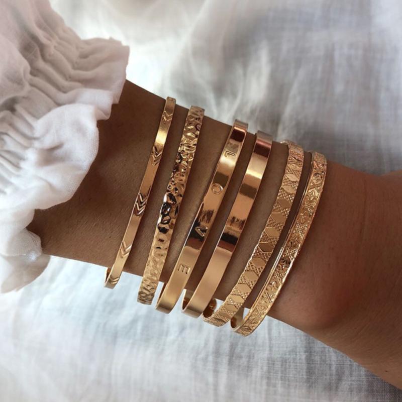 Bangle Opening Adjustable Charm Bracelets Bangles Fashion Jewelry 6pcs Punk Curb Cuban Chain Set For Women Gifts
Bangle Opening Adjustable Charm Bracelets Bangles Fashion Jewelry 6pcs Punk Curb Cuban Chain Set For Women Gifts