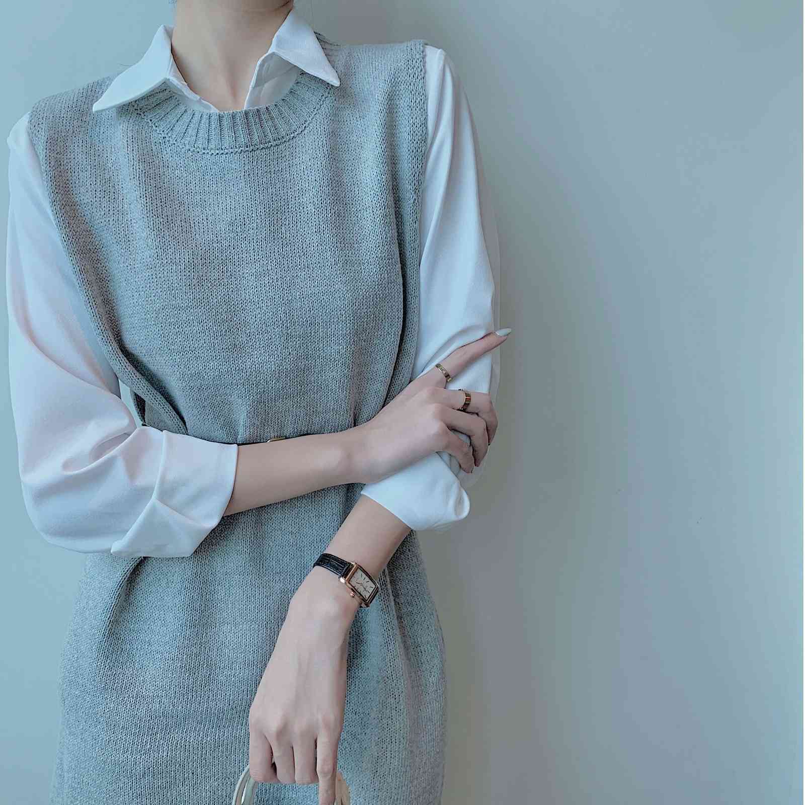 Autumn Winter long Knitted Women Sweaters vest Pullover Sleeveless Warm Casual Solid Dresses Vestido with belt 210519