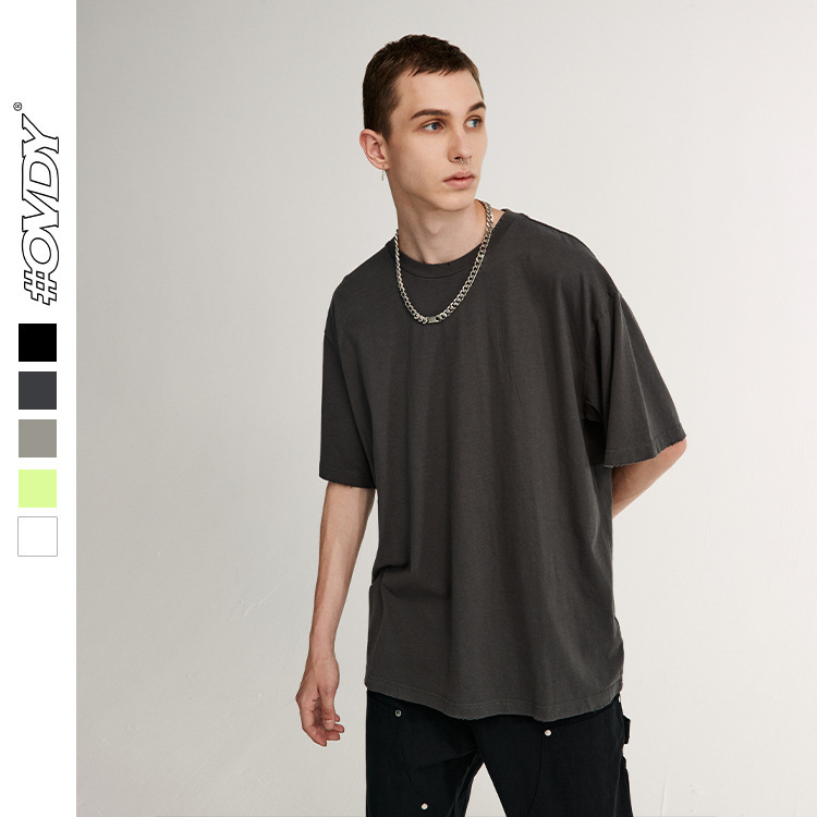 wxwovdy men's 200g heavy spring summer new fashion brand ee worn round collar solid loose short sve men's wear, White;black
wxwovdy men's 200g heavy spring summer new fashion brand ee worn round collar solid loose short sve men's wear, White;black