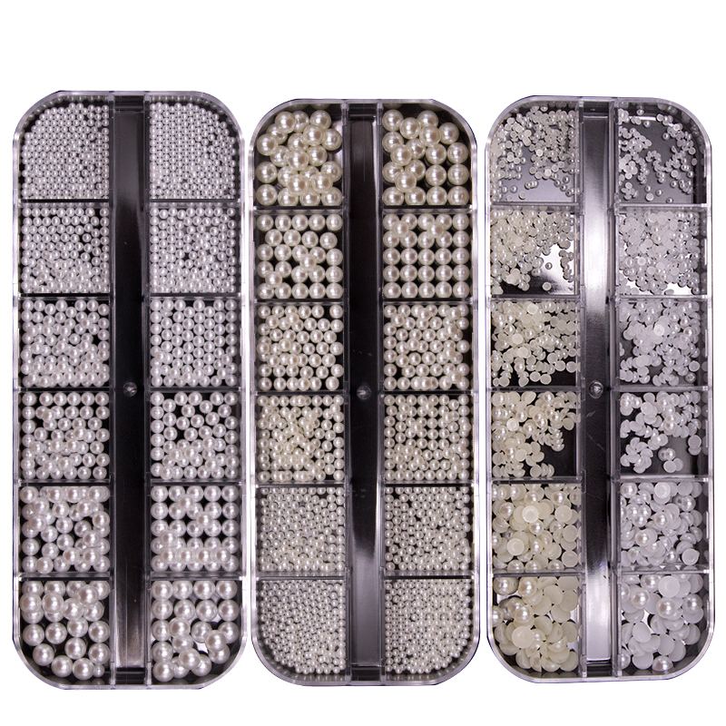 12grid Nail Art pearl ball acrylic Rhinestones For nails tips DIY Decorations Design manicure tool accessories box package NAR019
12grid Nail Art pearl ball acrylic Rhinestones For nails tips DIY Decorations Design manicure tool accessories box package NAR019