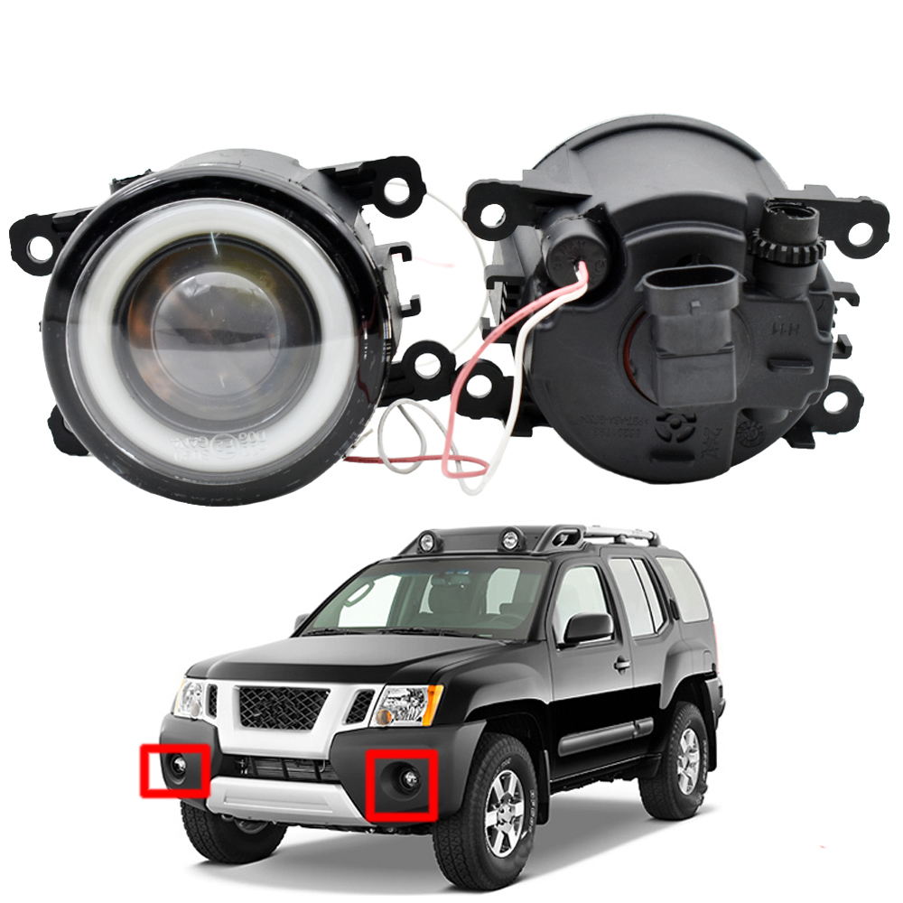 for Nissan Xterra N50 2005-2015 fog light headlight high quality pair LED Lens Lamp Styling Angel Eye