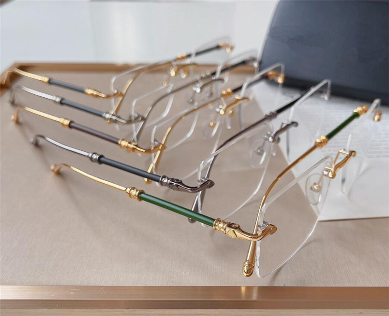 Top K gold fashion prescription eyewear HAB-Z25 square frameless frame optical glasses clear lens simple business style for men
Top K gold fashion prescription eyewear HAB-Z25 square frameless frame optical glasses clear lens simple business style for men
