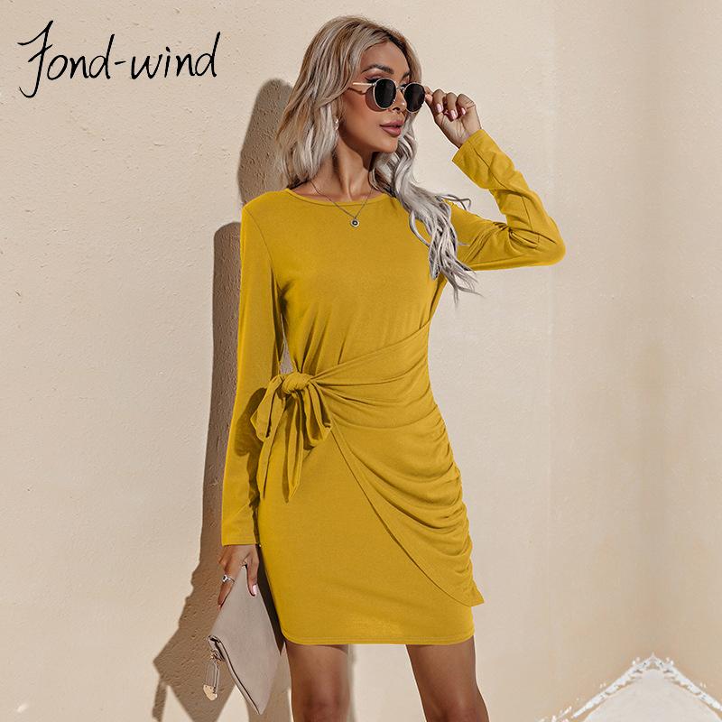 Casual Dresses Fond-wind Autumn Winter Basic Dress Woman Long Sleeve Elegant O Neck Female Bodycon Tight Bandage Slim Streetwear, Black;gray
Casual Dresses Fond-wind Autumn Winter Basic Dress Woman Long Sleeve Elegant O Neck Female Bodycon Tight Bandage Slim Streetwear, Black;gray