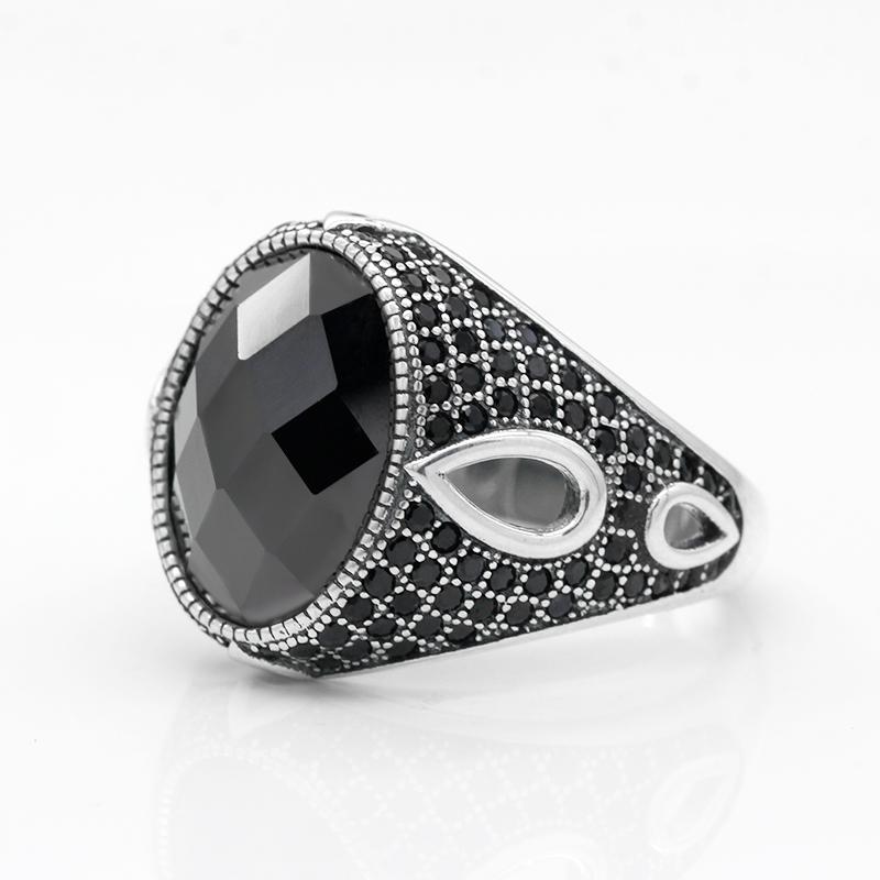 Cluster Rings Men Ring With Black Cubic Zircon Stone 925 Sterling Silver Water Drop Design Vintage Jewelry For Male Women Anniversary Gift
Cluster Rings Men Ring With Black Cubic Zircon Stone 925 Sterling Silver Water Drop Design Vintage Jewelry For Male Women Anniversary Gift