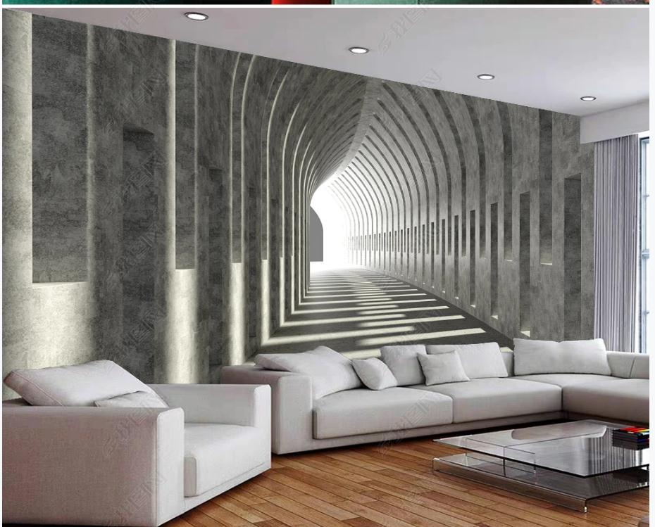 modern wallpaper for living room Extend 3d wallpapers background wall at the end of the corridor