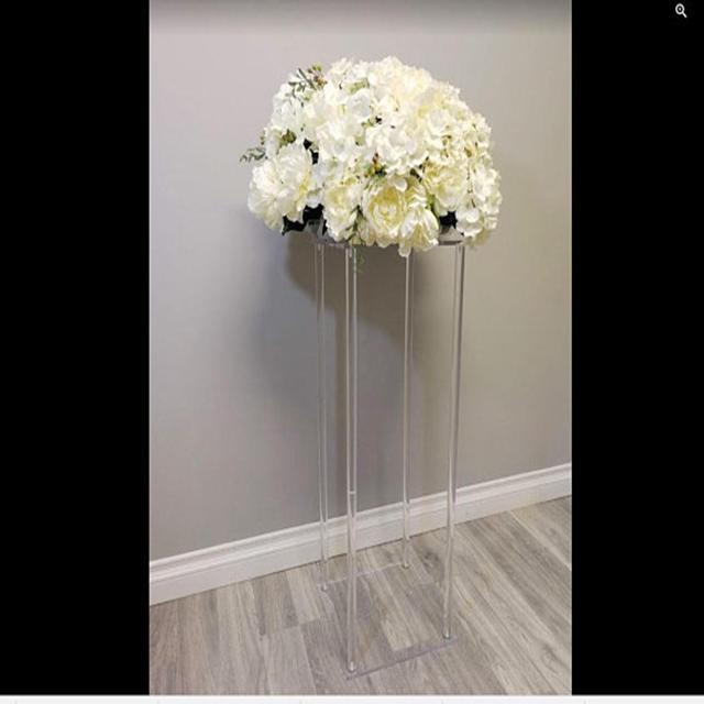 Vases 12pcs)60cm Tall)High Quality Transparent Clear Acrylic Flower Stand/ Wedding Table Centerpiece Yudao1331