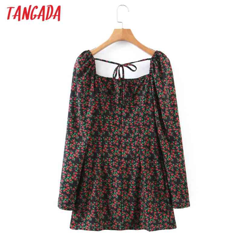 Fashion Women Print Off Shoulder Backless Bow Arrival Long Sleeve Ladies Mini Dress Vestidos SL533 210416