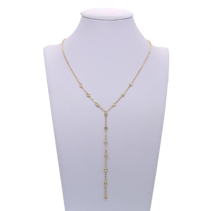 Gold Color Long Lariat Chain Cz Station Bezel Link Sparking Charm Pendant Y Women Sexy Fashion Jewelry Tiny Necklace Chokers, Golden;silver
Gold Color Long Lariat Chain Cz Station Bezel Link Sparking Charm Pendant Y Women Sexy Fashion Jewelry Tiny Necklace Chokers, Golden;silver