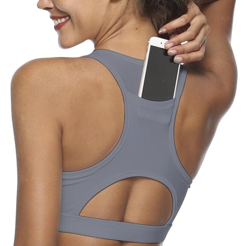 Yoga Outfit Women Phone Pocket Gym Sports Bra Workout Stretch Running Padded Tank Top
Yoga Outfit Women Phone Pocket Gym Sports Bra Workout Stretch Running Padded Tank Top