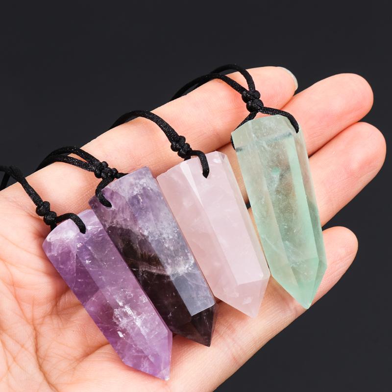 Pendant Necklaces 1PC Reiki Healing Big Pendulum Fluorite Stone Crystal Quartz Amulet Natural Amethysts Lapis Agates Necklace
Pendant Necklaces 1PC Reiki Healing Big Pendulum Fluorite Stone Crystal Quartz Amulet Natural Amethysts Lapis Agates Necklace