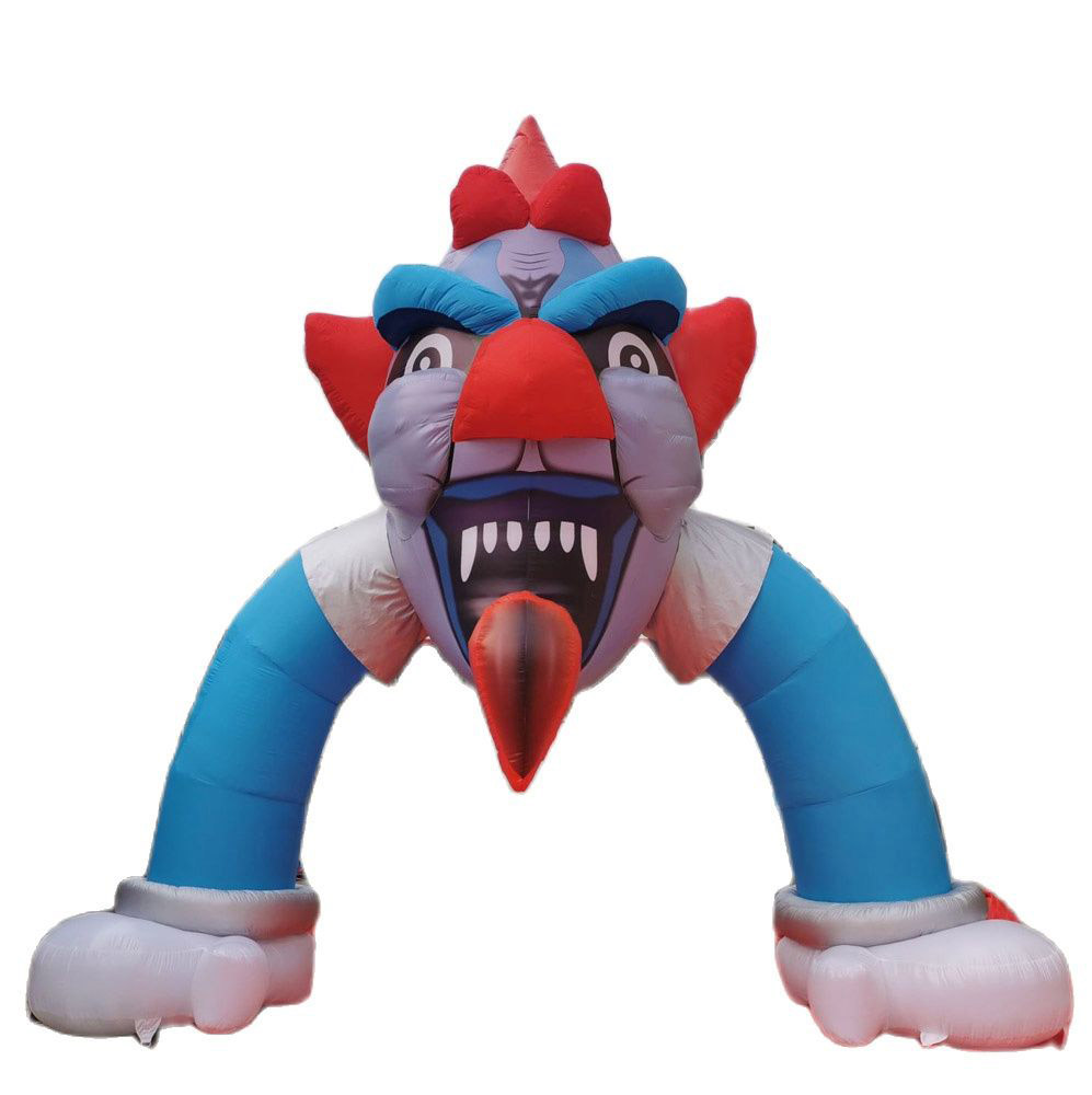 Horrible giant airblown inflatable halloween arch with clown face event ghost entrance archway for outdoor yard decorations 5x5m