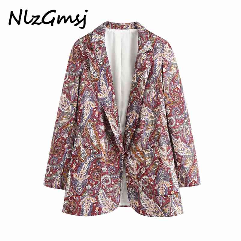 Women Fashion Printed Pockets Blazers Coat Vintage Notched Collar Long Sleeve Female Outerwear Chic Tops 210628, Red
Women Fashion Printed Pockets Blazers Coat Vintage Notched Collar Long Sleeve Female Outerwear Chic Tops 210628, Red