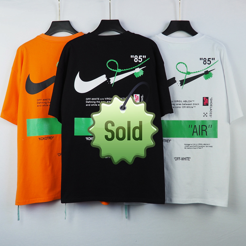 Trendy T shirt Ow White Co Branded Air Make Fashion Lovers Sword, White;black
Trendy T shirt Ow White Co Branded Air Make Fashion Lovers Sword, White;black