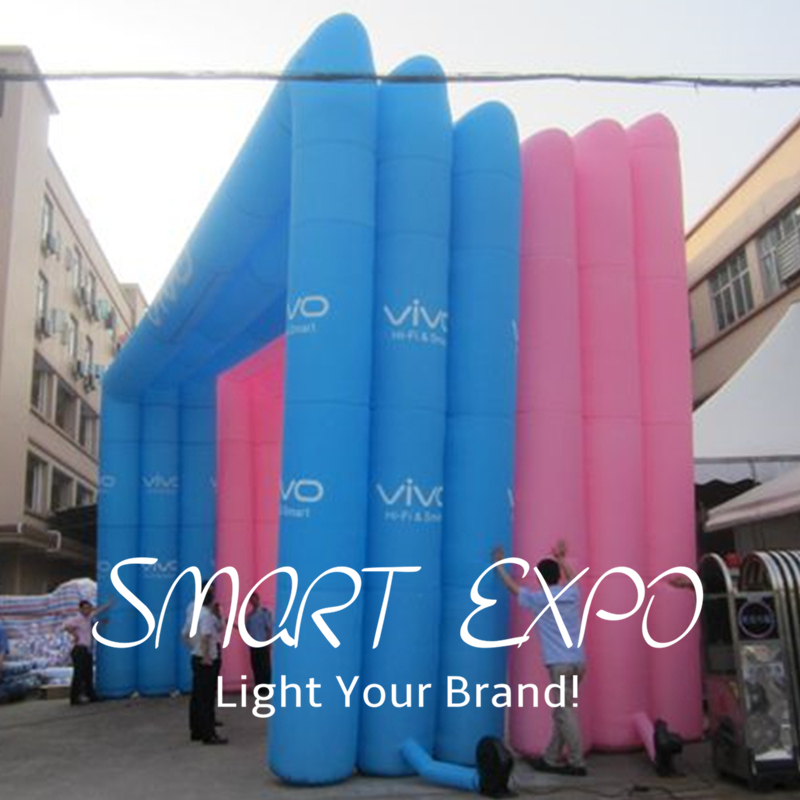 Giant Inflatable Square Arch Display 0.7xW10xH6.2 m 3 Pieces Combined Set for Event Promotion with Custom Printing and Blower