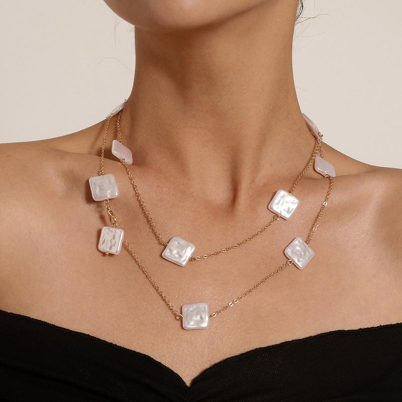 Pendant Necklaces Trendy Pearl Choker Square Chain Necklace For Women Girl Gold Silver Color Collar Wedding Party Fashion Jewelry Gift
Pendant Necklaces Trendy Pearl Choker Square Chain Necklace For Women Girl Gold Silver Color Collar Wedding Party Fashion Jewelry Gift