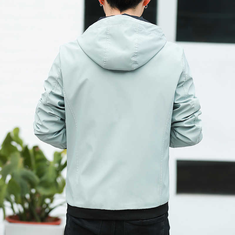 MANTLCONX Men's Windbreaker Jackets Hooded Casual Coat Spring Autumn Jacket Men Zipper Jacket Coat Outwear Male 7XL 8XL 210818