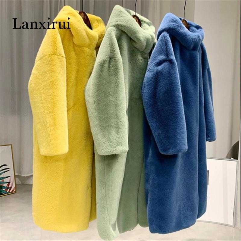 Autumn Winter Mink Women Fur Coat Clothes Plus Size Korean Faux Fur Streetwear Hooded Loose Thick Warm Long Coat Female T191209, Green
Autumn Winter Mink Women Fur Coat Clothes Plus Size Korean Faux Fur Streetwear Hooded Loose Thick Warm Long Coat Female T191209, Green