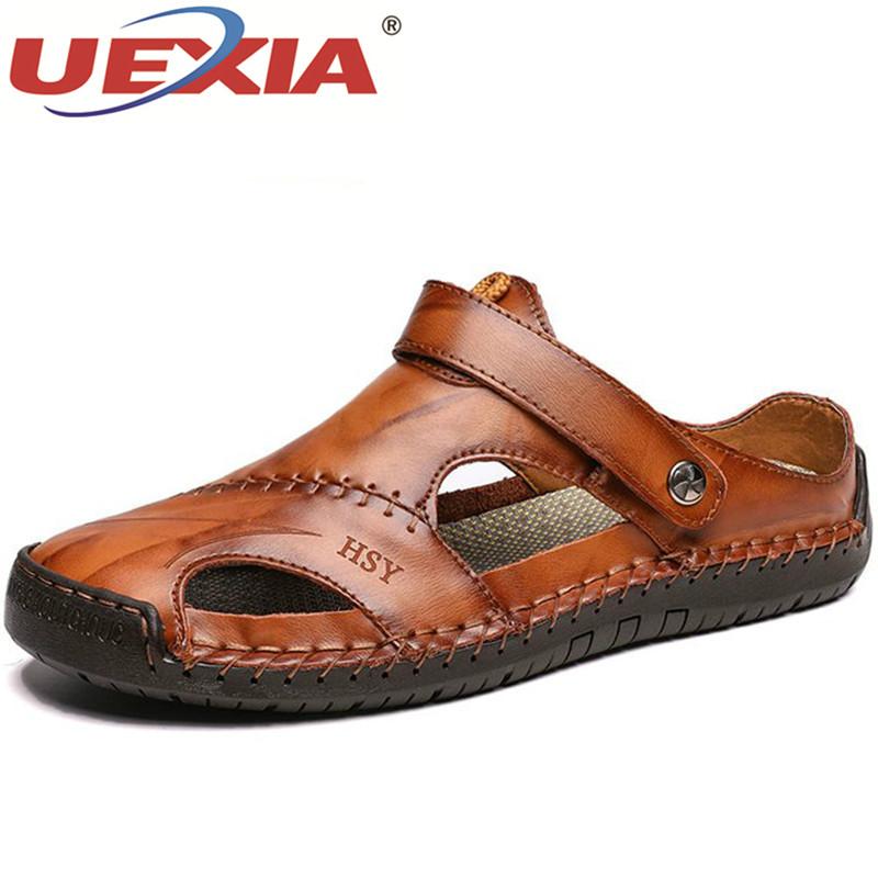 Sandals UEXIA Casual Men Soft Comfortable Summer Leather Roman Outdoor Beach Footwear Hollow Breathable, Black
Sandals UEXIA Casual Men Soft Comfortable Summer Leather Roman Outdoor Beach Footwear Hollow Breathable, Black
