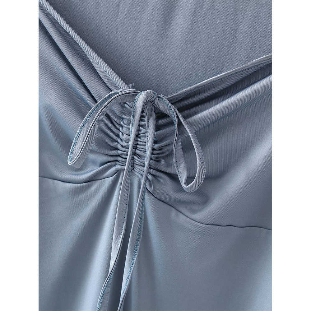 Dress Women Elegant Fashion Chic Lady Waistless Maxi Dress Woman Prom Dresses Summer 210709