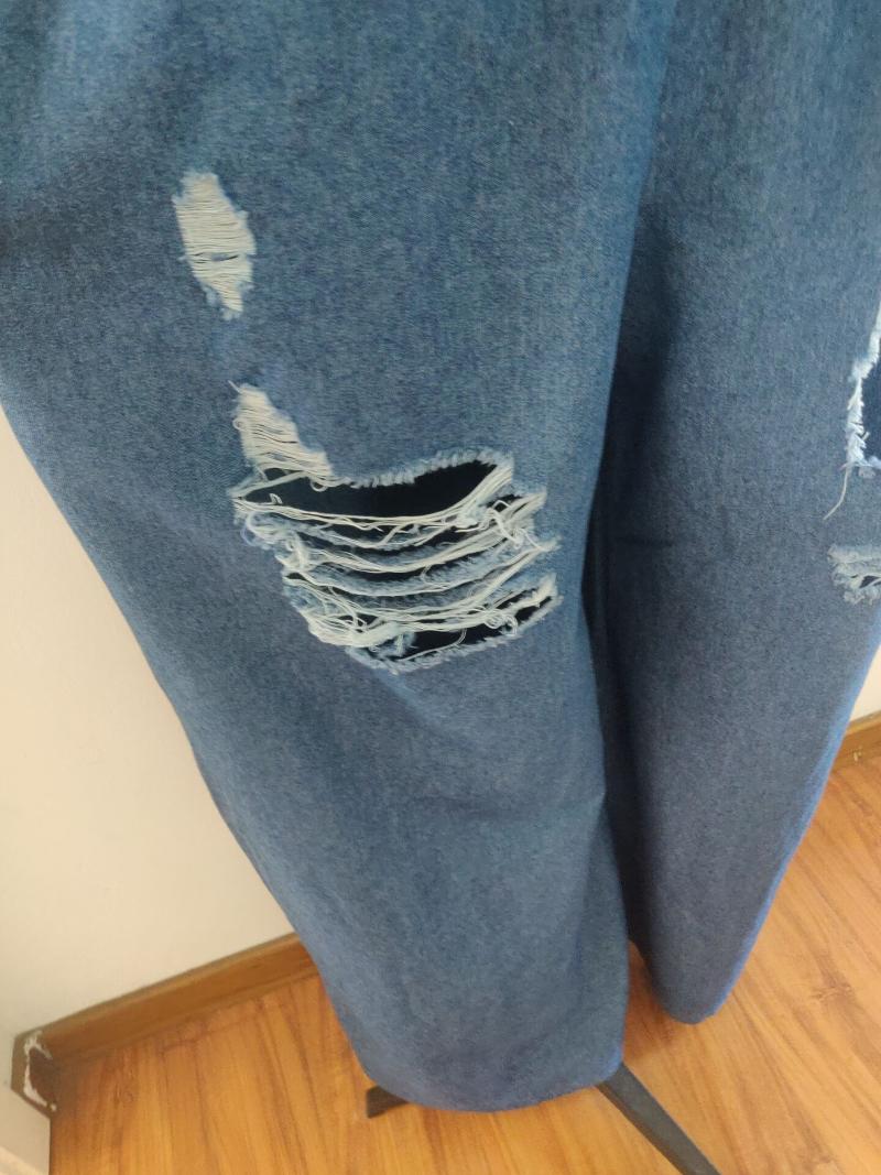 Women's Pants & Capris Nowsaa Blue Jeans Jumpsuits Women Female Overalls Loose Bodysuit Autumn Summer Hollow Out High Waist Jumpsuit Rompers