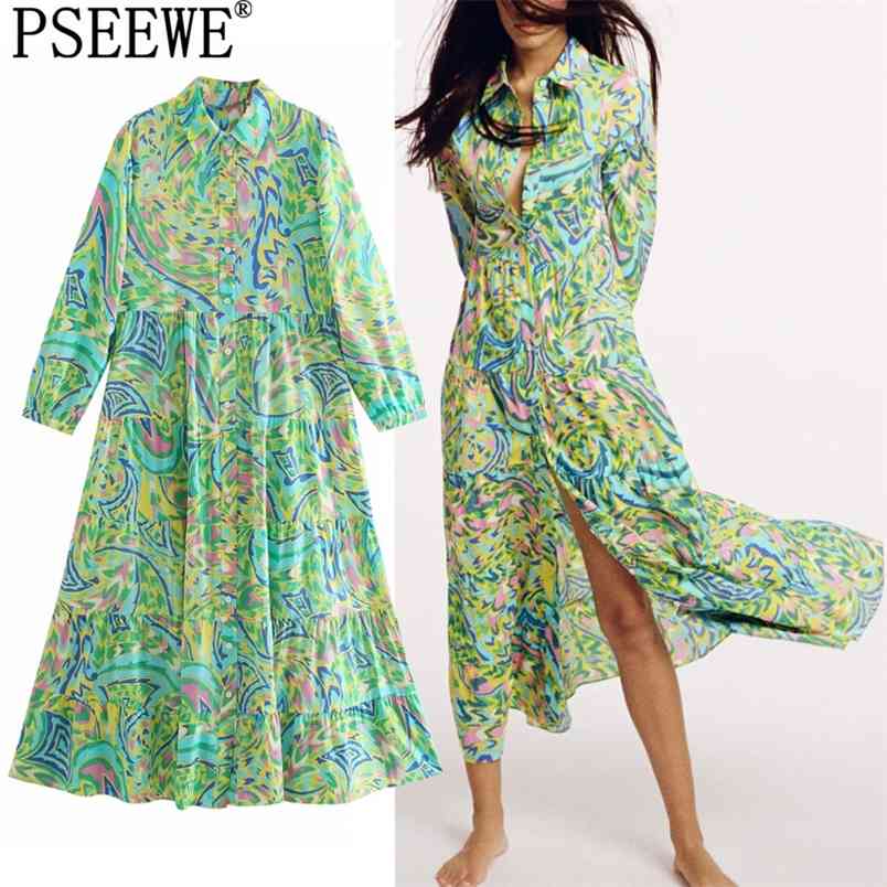 Dress Women Green Print Long es Woman Summer Ruched Ruffle Sleeve Midi Shirt Retro Casual es 210519
Dress Women Green Print Long es Woman Summer Ruched Ruffle Sleeve Midi Shirt Retro Casual es 210519
