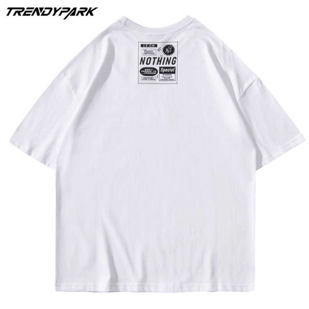 Men Streetwear Oversize Tshirt Hip Hop Harajuku Rabbit Doll Printed Vintage T-Shirt Summer Short Sleeve Tops Tees T Shirt 210601