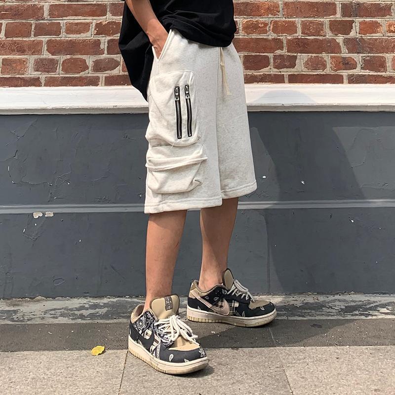 Zipper Pockets Retro Cargo Shorts Mens Drawstring Oversize Terry Casual Summer Short Loose Straight Solid Baggy Five Point Pants Men's, Black
Zipper Pockets Retro Cargo Shorts Mens Drawstring Oversize Terry Casual Summer Short Loose Straight Solid Baggy Five Point Pants Men's, Black
