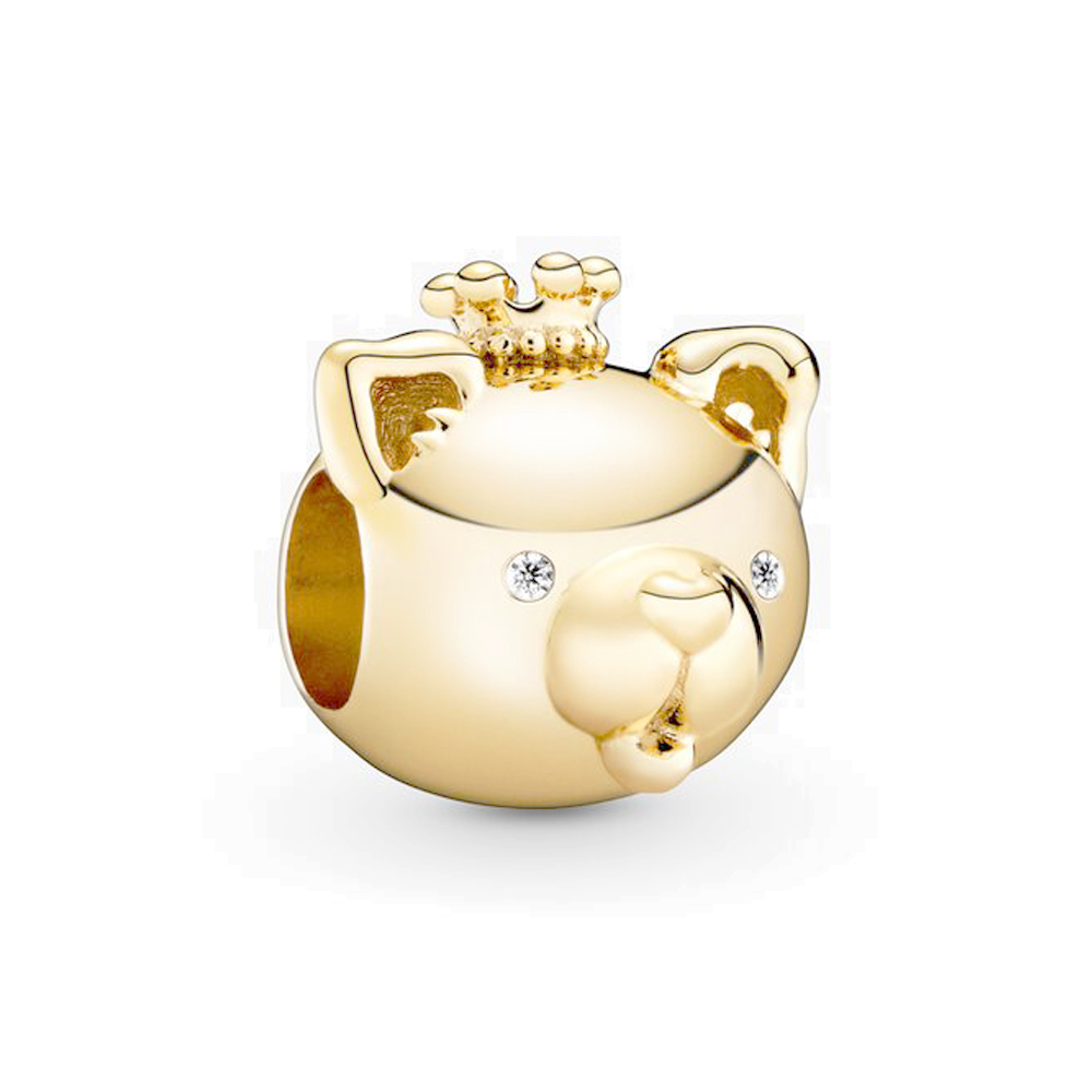 Fit Original Pandora Charm Bracelet Authentic 925 Sterling Silver Gold Animals OX Monkey Dog 12 Zodiac Beads For Making Berloque