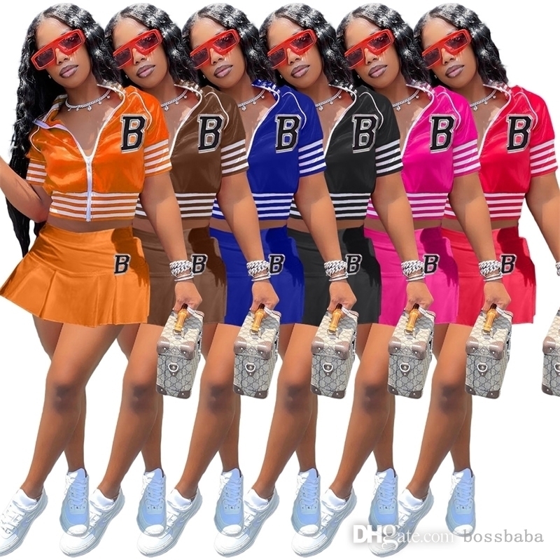 Womens Designer Clothing Tracksuits Summer Baseball Suit Letter Printed Short Sleeve Skirt Outfits Two Piece Sportswear, Orange
Womens Designer Clothing Tracksuits Summer Baseball Suit Letter Printed Short Sleeve Skirt Outfits Two Piece Sportswear, Orange