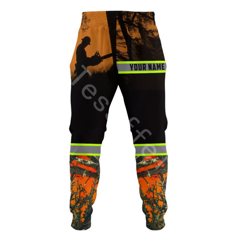 Men's Pants Logger Customized Name Lumberjack 3D Printed Casual Men Trousers Fashion Streetwear Autumn Loose Sports L32
