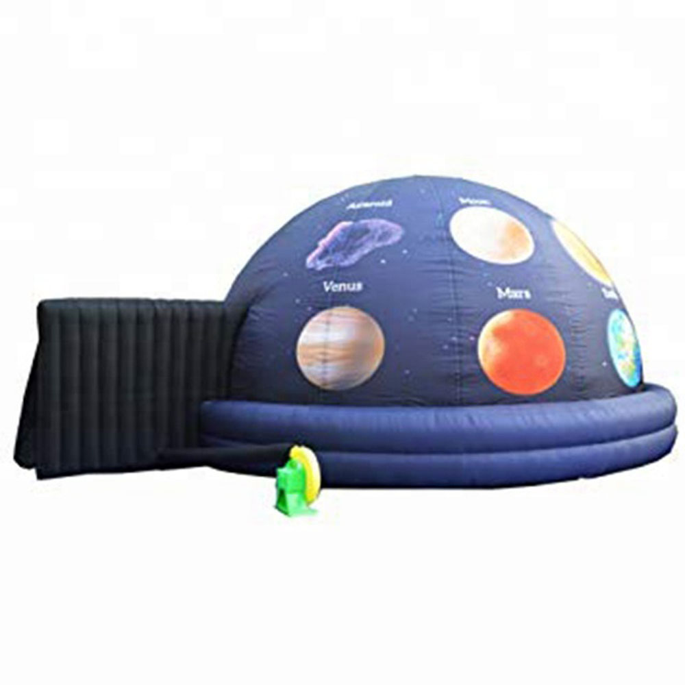 Oxford cloth portable inflatable planetarium projection dome with planets graphics cinema tent for exhibition display props